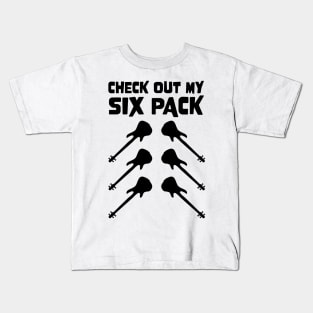 Check Out My Six Pack Bass Guitars for Bass Player Kids T-Shirt